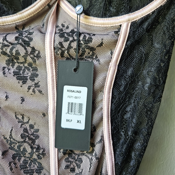 NWT Fredricks of Hollywood Rosalind Satin & Lace Underwire Chemise & Panty - Picture 9 of 14